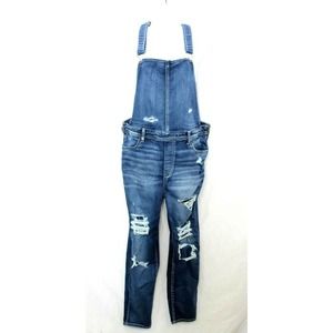 American Eagle Bibs Overall Distressed Destroyed